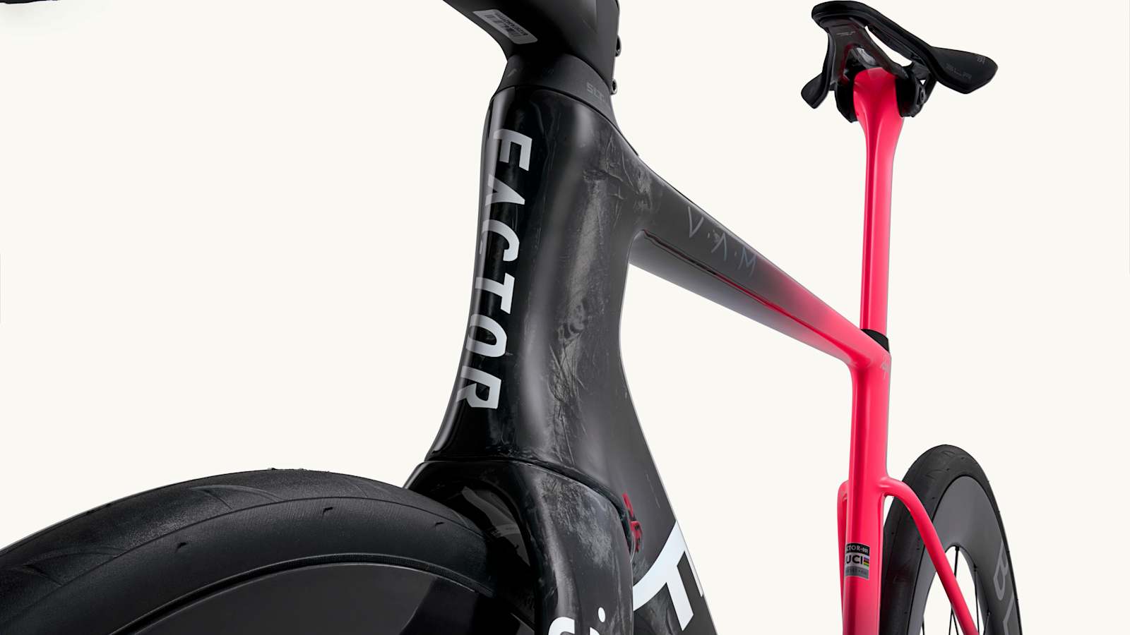 Close up view of Factor hire bike Close up view of Factor hire bike